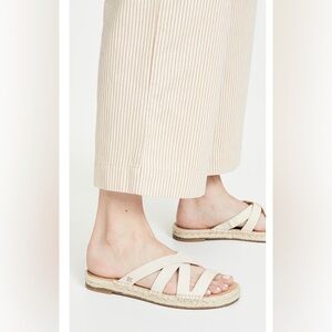 Sam Edelman Averie Ivory Leather espadrilles Women’s size 6 Cream strappy flats